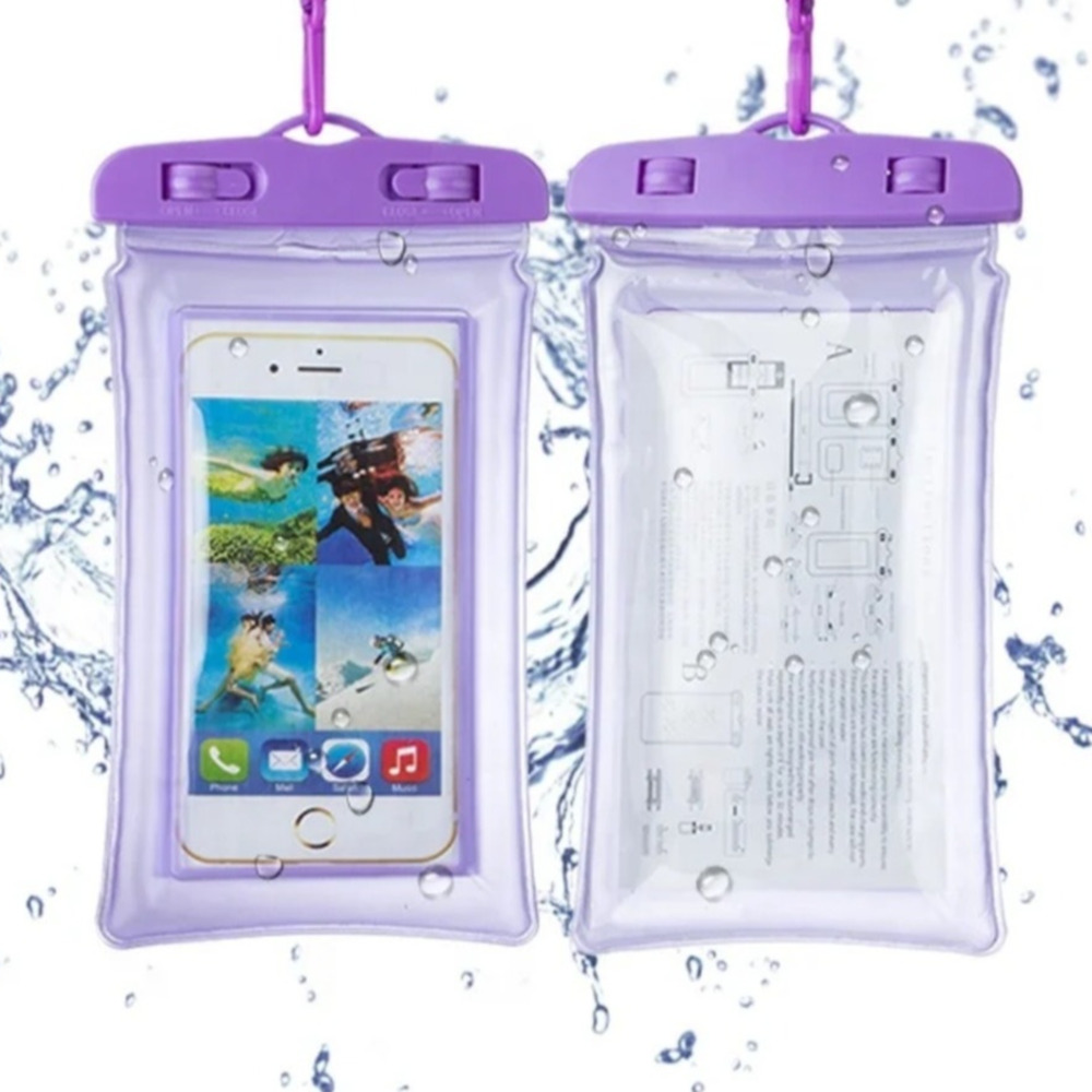 Mobile Phone Dry Bag Pouch Transparent Floating Waterproof Touch Screen ~ 5 Pack - Picture 2 of 6